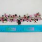 Czech black cat bead angel flower pink cha cha charm bracelet