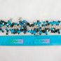 Cat aqua blue lampwork glass fish crackle bead charm bracelet