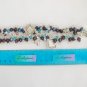 Cat picture frame charm purple iridescent AB glass bead bracelet