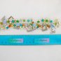 Cat blue heart crackle bead picture photo frame charm bracelet