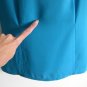 Anne Klein retro blue draped wrap cross over short sleeve top size 4