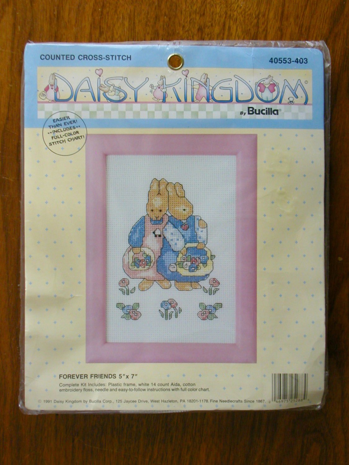 Daisy Kingdom Bucilla Forever Friends bunny counted cross stitch kit 40553-403