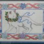 Golden Bee white Cat kitten flower counted cross stitch kit 60345