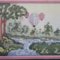 Golden Bee Hot Air Balloon tree landscape counted cross stitch kit 60353