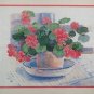 Dimensions Geraniums in Bloom flower no count cross stitch kit 3906