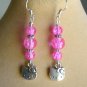 Hello kitty cat purple pink orange aqua teal brown charm earrings