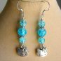 Hello kitty cat purple pink orange aqua teal brown charm earrings