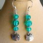 Hello kitty cat purple pink orange aqua teal brown charm earrings