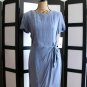 KC Spencer NWT retro cornflower blue purple rayon side tie dress size 10