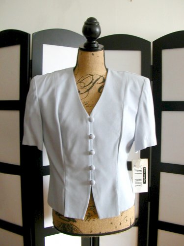 Lois Snyder Dani Max NWT light purple short sleeve retro jacket blazer size 8