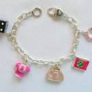 Lucky Charms clover horse shoe pink charm chain link bracelet NWT Lucky Charms clover horse shoe pink charm chain link bracelet NWT