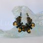 Dark brown butterfly Plastic Canvas AB bead earrings