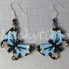 Light blue butterfly Plastic Canvas AB bead earrings Light blue butterfly Plastic Canvas AB bead earrings
