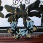 Light blue butterfly Plastic Canvas AB bead earrings