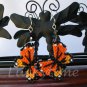 Orange butterfly Plastic Canvas AB bead earrings monarch