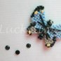 Light blue butterfly Plastic Canvas AB bead earrings