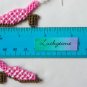 Pink Polka Dot Slingback shoe Plastic Canvas bead earrings