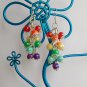 Rainbow chakra faceted bead cha cha earrings