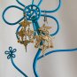 Caduceus charm antique finish dangle nurse medical earrings