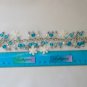 White glitery snowflake aqua blue crystal bead charm bracelet