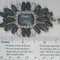 Grey marquis rhinestone pendant statement necklace crystal earrings set