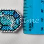 Aqua Gem Gemstone Plastic Canvas Pendant Necklace