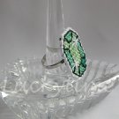 Seafoam Green Gemstone Plastic Canvas Gem Ring Jewelry