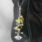 Bumble Bee Zipper Purse Charm yellow flower black bead