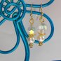 Baking chef pan crystal bead gold charm Bracelet Earrings Set