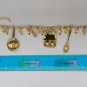 Baking chef pan crystal bead gold charm Bracelet Earrings Set