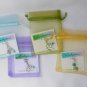 Four Leaf Clover Zipper Purse Charm green blue crystal bead Lot of 4
