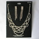 Clear rhinestone crystal swag princess necklace and earrings set NWT Clear rhinestone crystal swag princess necklace and earrings set NWT
