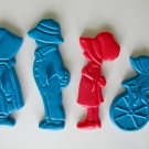 Vintage Holly Hobby and friends plastic cookie cutter lot of 4 Vintage Holly Hobby and friends plastic cookie cutter lot of 4