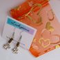 Elephant good luck charm brown glass Bead earrings