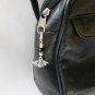Bumble Bee Purse Zipper Charm black yellow crystal bead