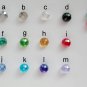 DIY Crystal bead YOU DESIGN silver chain bracelet with charms YOUR CHOICE COLOR