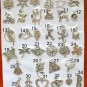 DIY Crystal bead YOU DESIGN silver chain bracelet with charms YOUR CHOICE COLOR
