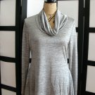 Focus 2000 NWT silver grey cowl handkerchief tunic long sleeve top S Focus 2000 NWT silver grey cowl handkerchief tunic long sleeve top S