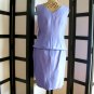 Robbie Bee NWT blue violet purple beaded silk tank skirt 2 pc set size 6