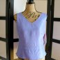 Robbie Bee NWT blue violet purple beaded silk tank skirt 2 pc set size 6