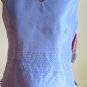 Robbie Bee NWT blue violet purple beaded silk tank skirt 2 pc set size 6