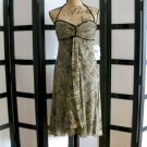 Nine West NWT tiger silk flowing dress ruched empire waist halter size 8 Nine West NWT tiger silk flowing dress ruched empire waist halter size 8