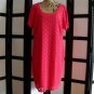 Ronni Nicole NWT coral orange lace eyelet short sleeve sheath dress 1X