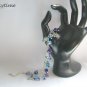 Royal blue aqua snowflake charm crystal bead Bracelet Earrings Set