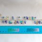 Royal blue aqua snowflake charm crystal bead Bracelet Earrings Set