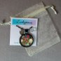 Siamese Cat flower bookcase cabochon charm pendant necklace