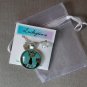 Singing happy cartoon Cat blue cabochon charm pendant necklace