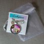 Tabby Kitten Cat begging for donut cabochon charm pendant necklace