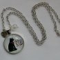 Black Cat Goddess Bast cabochon charm pendant necklace