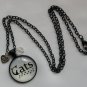 Cats paw prints cabochon charm pendant necklace